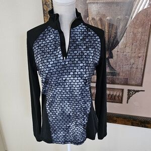 Black and Gray Long Sleeve Top